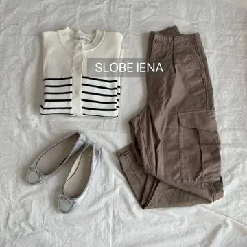 슬로브 이에나 카고 팬츠 브라운
