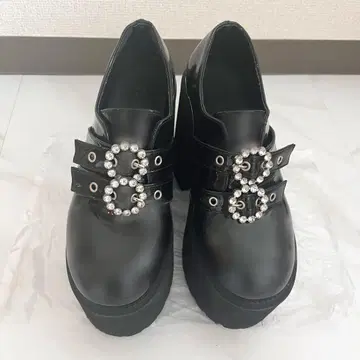 BUBBLES 더블 버클 통굽 슈즈