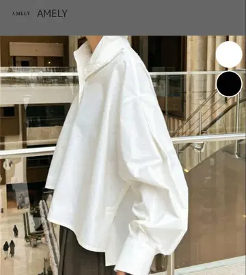 [ 미사용 새상품 ] AMELY 비대칭 셔츠 라지엠