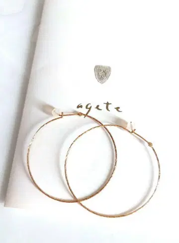 agete 아가트 후프 귀걸이 k10
