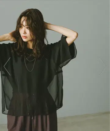 쉬폰 도킹 7부 소매