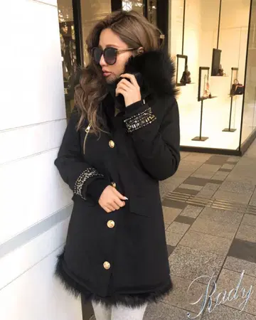 새상품급 Rady 스터드 밀리터리 코트