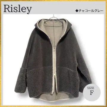 Risley 리버서블 페이크 무스탕 후드코트 보아 에코 무스탕