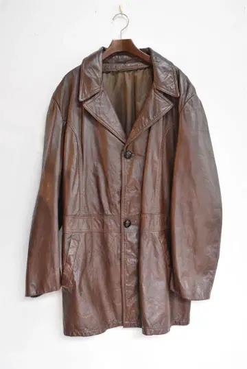 A00690 가죽 코트 구제 의류 빈티지 가죽 재킷 아메카지 수입