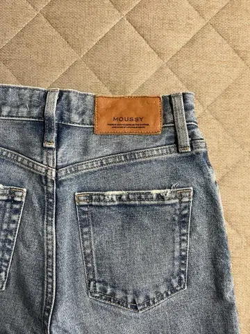 MOUSSY 플레어 데님 라이트 블루