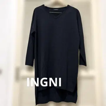 INGNI 블랙 V넥 니트 원피스 12