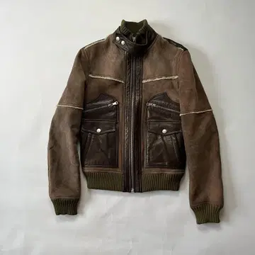 돌체앤가바나 무스탕 자켓 가죽 라무 천연 가죽 d&g 48 M