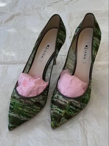 미사용 새상품 레어 DIANA 회화 시리즈 하이힐 25.5cm 일본제