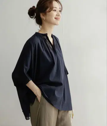 어반 리서치 도어스 코튼 보일 튜닉 블라우스