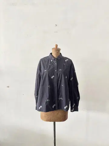 mina perhonen choucho 블라우스 사이즈 38 navy