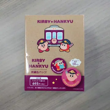 별의 커비 한큐 전철 콜라보 굿즈 자수 캔뱃지 1BOX