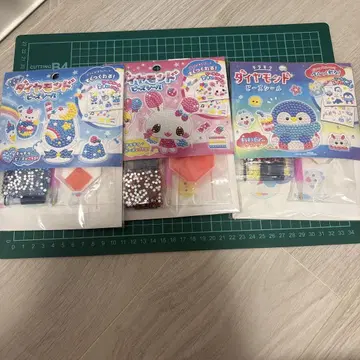 다이아몬드 비즈 씰 2장입 3세트 토끼, 곰, 펭귄