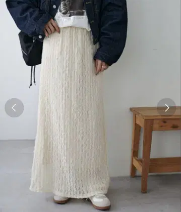 디스코트 레이스 내로우 스커트