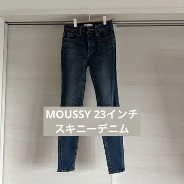 MOUSSY 다크 블루 스키니 데님