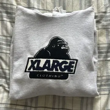 XLARGE 그레이 후드 부착 후드티