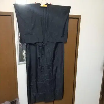 코트 오시마 명주 린넨 격자무늬