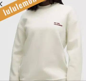 룰루레몬 lululemon 크림색 자수 로고 맨투맨 새상품 택 포함