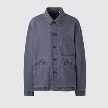 UNIQLO U 2025 오버 사이즈 컬러 데님 자켓 L GRAY