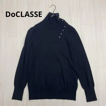 DoCLASSE 두클라쎄 버튼 터틀넥 리브 니트