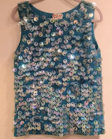 최종 가격 vintage 유럽 구제 의류 스팽글 니트