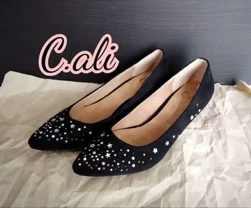 C.ali 칼리 비쥬 펌프스 펌프스 로우힐 블랙 22.5cm