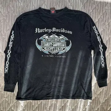 구제 의류 할리데이비슨 프린트 T셔츠 블랙 2XL