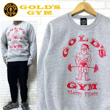 GOLD'S GYM 산타 맨투맨 한정품 크루넥 맨투맨 속기모