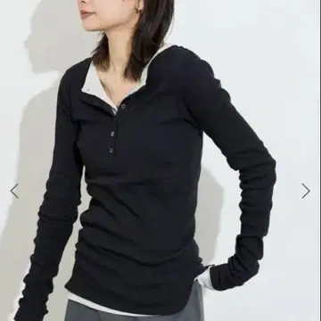 저널 스탠다드 시어 골지 헨리넥 풀오버 미사용 새상품