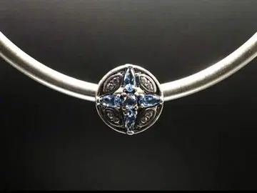 PANDORA 클리어 블루 반짝이는 참 판도라