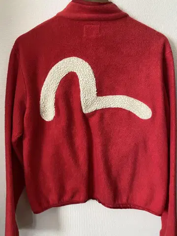 EVISU 빨간색 플리스 자켓