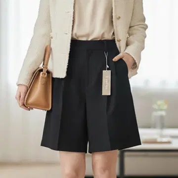새상품! 프리즈마트 턱 숏팬츠 블랙 M 사이즈 5952