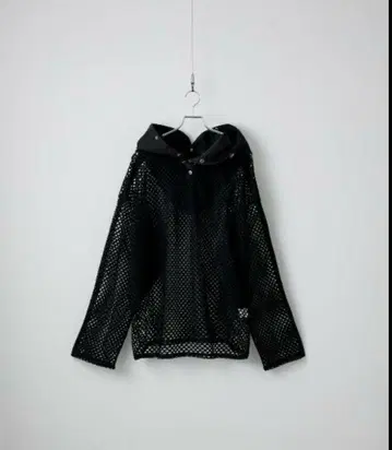 cussil 쿠실 메쉬 후드티 블랙