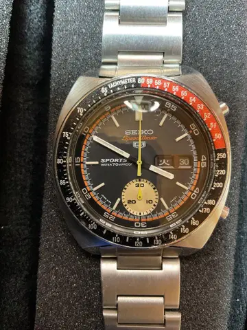 SEIKO5 OH 완료 6139 스포츠 자동 시계 태키미터 포함