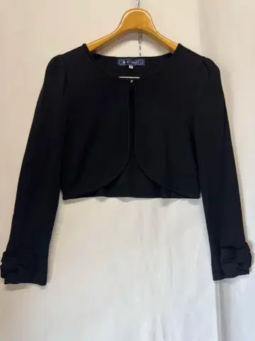 엠즈 그레이시 M'S GRACY 볼레로 소매 리본 가디건 블랙