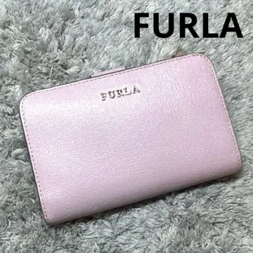FURLA 훌라 이단 접이식 지갑 가죽 핑크