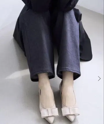 [ 새상품 ] LE TALON 루탈론 포인트 튤 리본 플랫 23cm