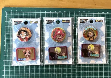 원피스 캔뱃지 쇼와노트 초기 ONE PIECE 3종