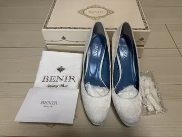 BENIR 레이스 클로즈드토 웨딩 슈즈 24cm