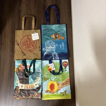 미사용 새상품 4개 보물 TRADER JOE'S 에코백