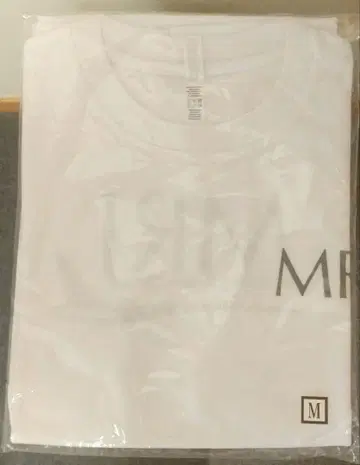 MRJ 화이트 M 사이즈 프린트 티셔츠