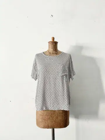 SOULEIADO 기하학 패턴 티셔츠 반팔 사이즈 1