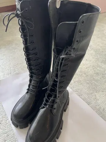 블랙 롱 부츠 240