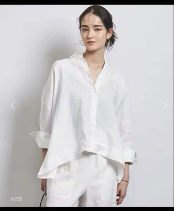 유나이티드 애로우즈 돌먼 슬리브 린넨 셔츠