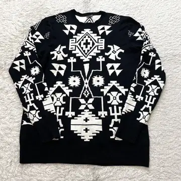 [새상품급] MARCELO BURLON 니트 L 네이티브 무늬 코튼