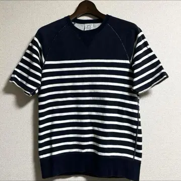 LOOPWHEELER LOWERCASE 보더 반팔 맨투맨