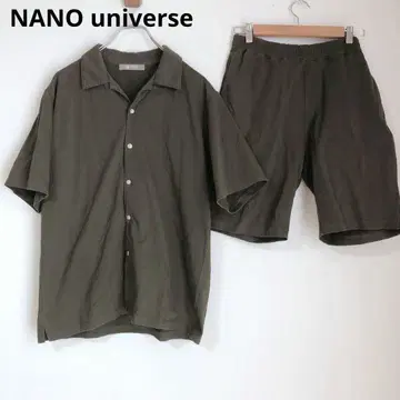 나노 유니버스 반팔 셋업 숏팬츠 남성용 셋업 카키 L