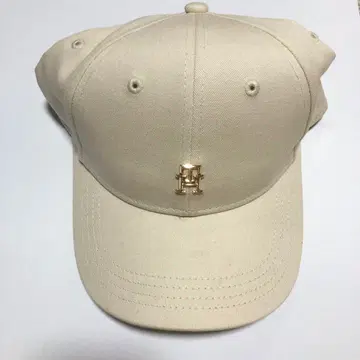 타미힐피거 로고 캡 화이트 베이지