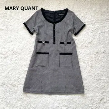 MARY QUANT 원피스 반팔 하운드투스 꽃 버튼 M