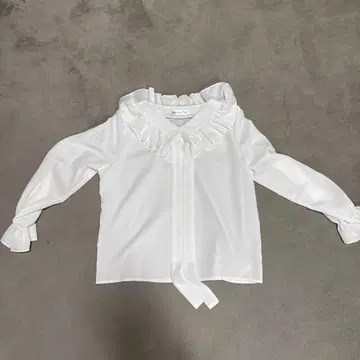 Shang Pin 화이트 프릴 블라우스