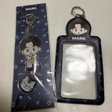 NCT 마크 CCOMAZ 트레이딩 카드 홀더 키링 2개